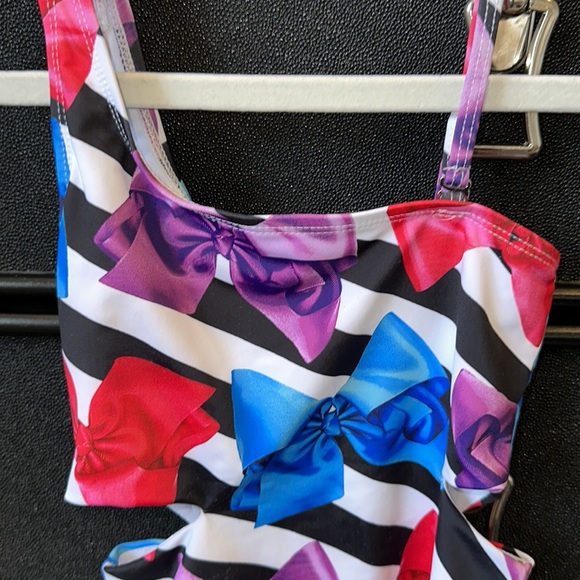 ART CLASS GIRLS JOJO SIWA BOW PRINT SWIMSUIT S (6/6X) - EXCELLENT CONDITION - Picture 2 of 7